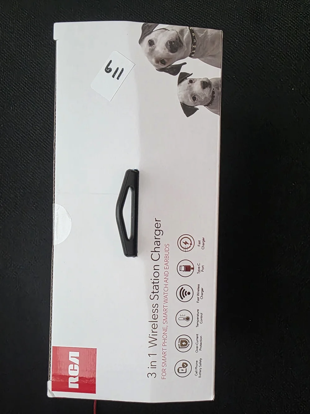 RCA 3-in-1 Wireless Charging Station - Black